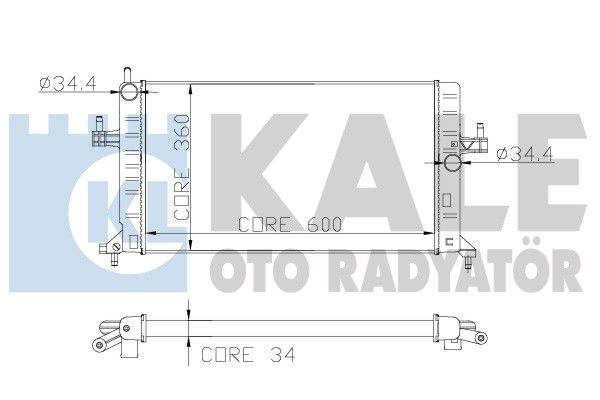 KALE OTO RADYATÖR Radiators, Motora dzesēšanas sistēma 179700